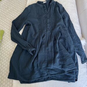 Free People Dark Blue Long Sleeve Tunic